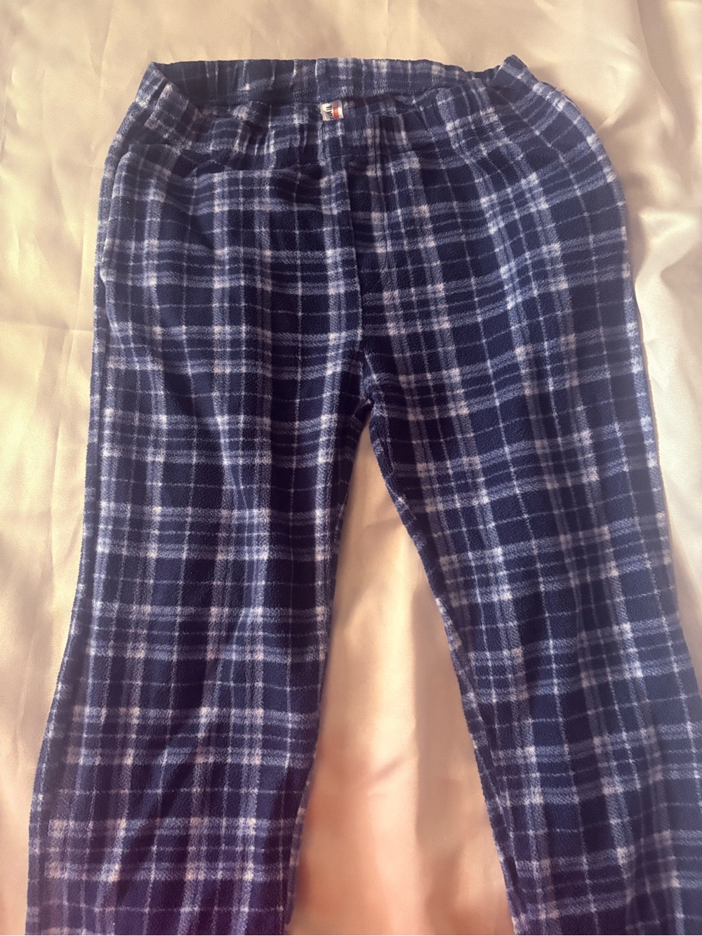 Navy Plaid Fleece Lounge Pants